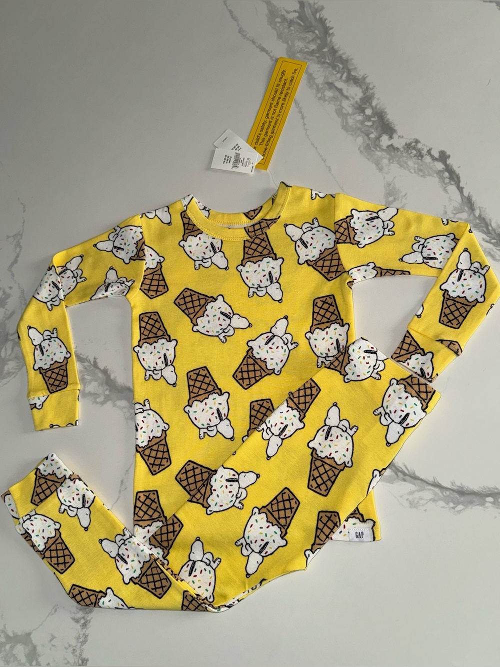 GAP Snoopy Ice Cream Toddler Kids Pajamas 3T NEW